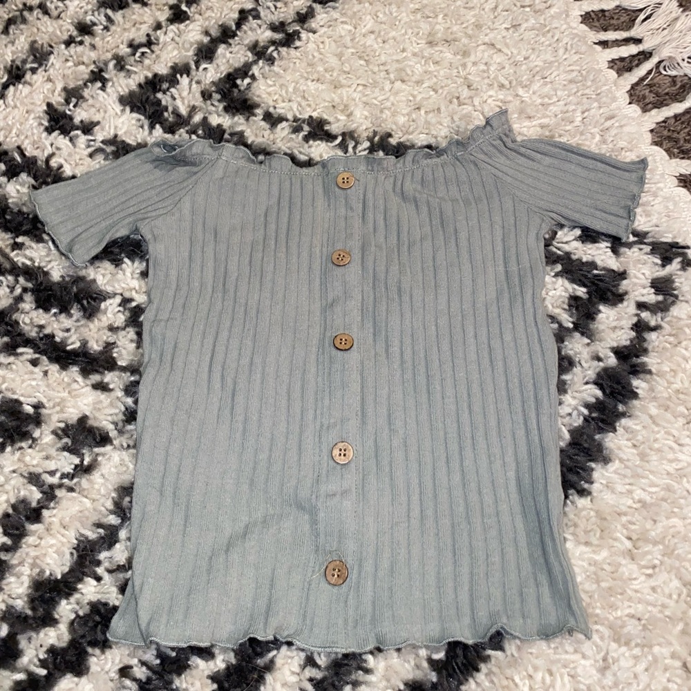Olive off the shoulder shirt